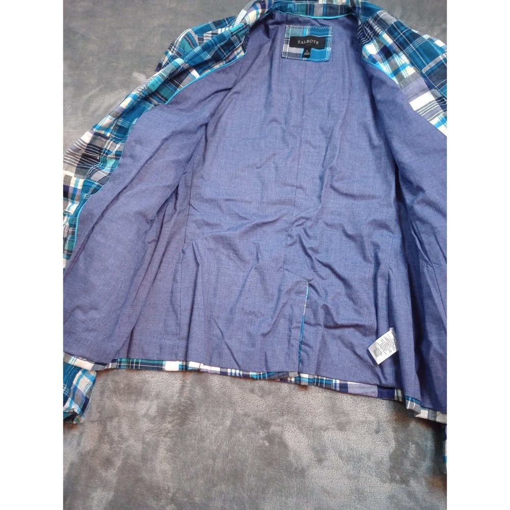 Talbots Summer Madras Patchwork Plaid Blazer Wome… - image 3